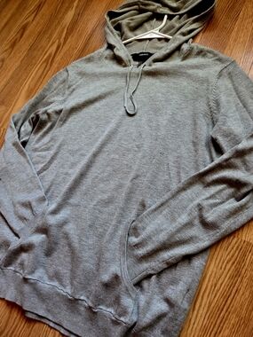Light Gray Hooded Knit Pullover